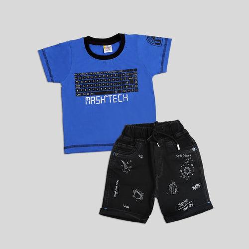 QWERTY Playtime Tshirt & Denim Shorts set(Regular Fit)