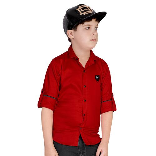 MashUp Red Casual Shirt