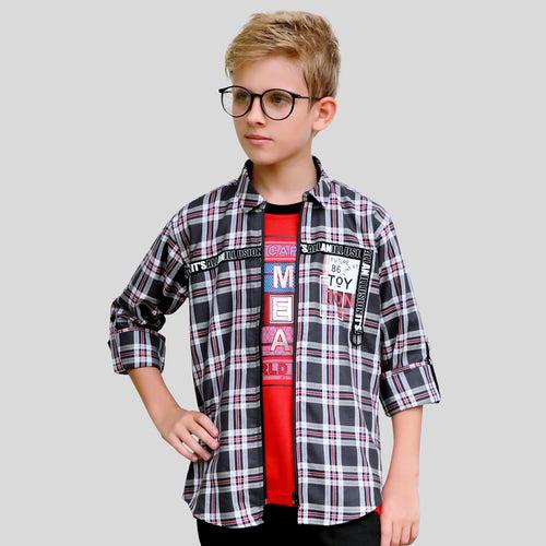 MashUp Stylish Printed Shirt Set for Young boys