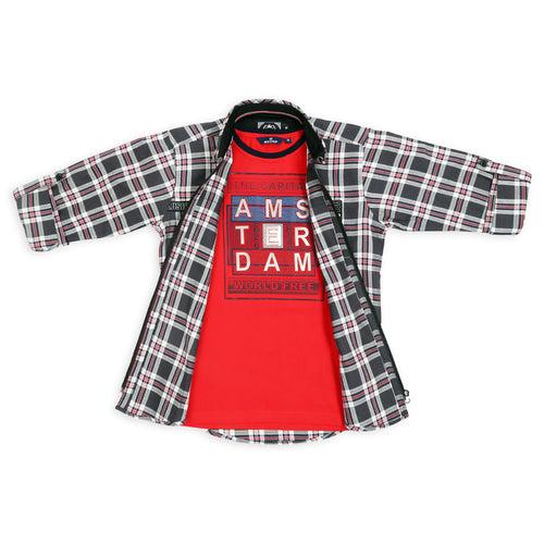 MashUp Stylish Printed Shirt Set for Young boys