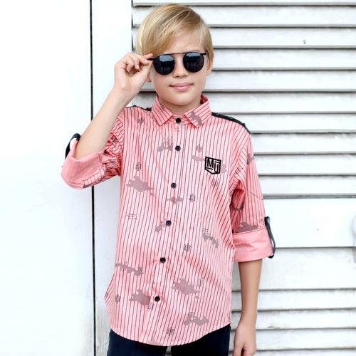 MashUp Stylish Classic printed shirt for Young boys