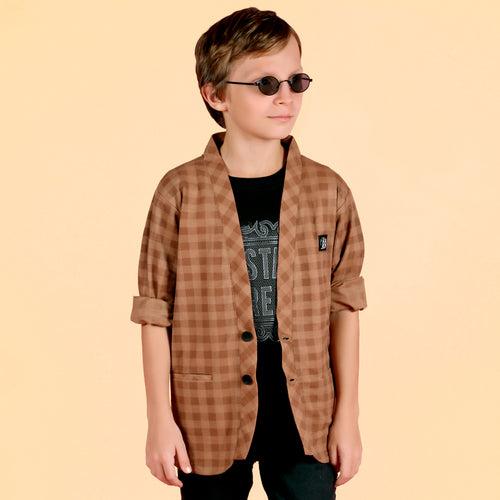 MashUp Stylish Shrug and Tshirt Set for Young boys