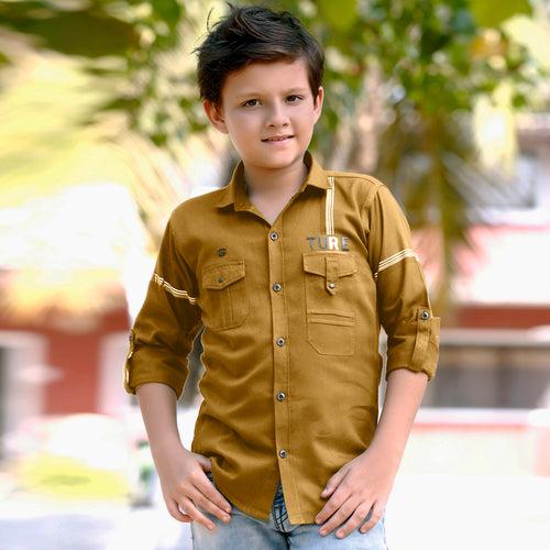 MashUp Stylish Classic printed shirt for Young boys