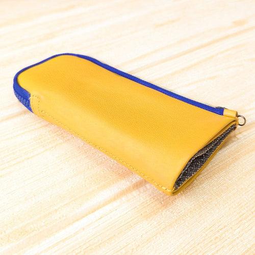 Colour Block Pen Pouch - Sunshine Blue