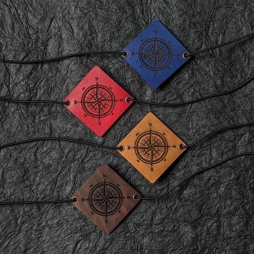Leather Charm - Compass