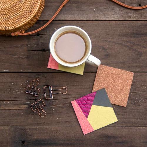 Leather & Cork Coasters