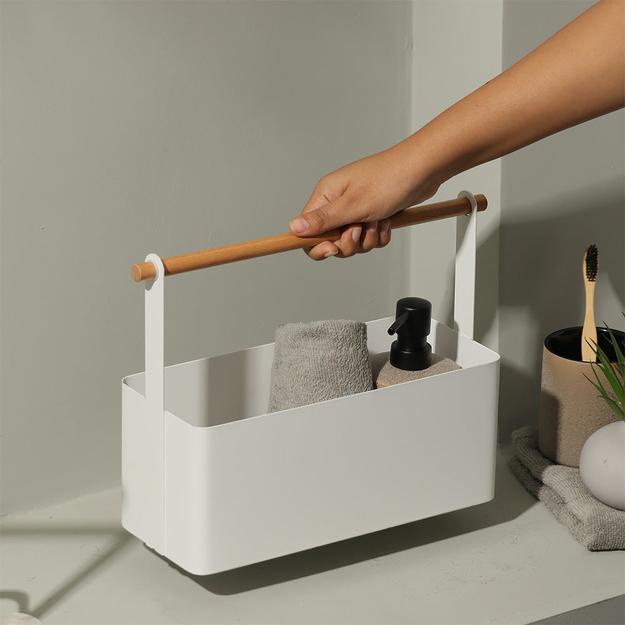 Stark Rectangle Storage Caddy - White