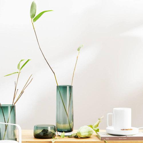 Ajana Glass Vase Slim - Green