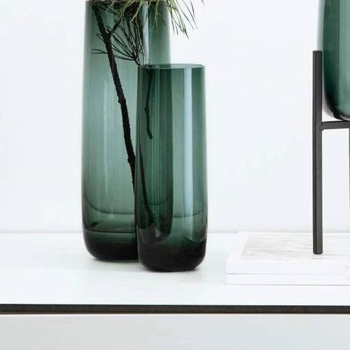 Ajana Glass Vase Slim - Green