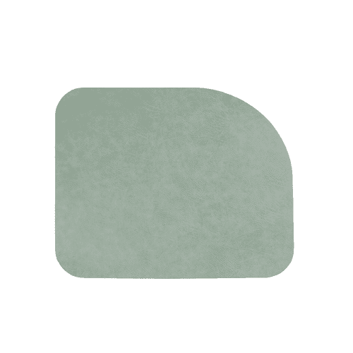 Curved Grain Faux Leather Placemats, Set of 2 - Spearmint