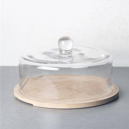 Bakers Glass Dome with Wooden Base