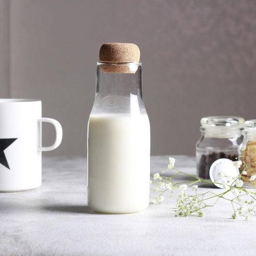 Essential Milk Bottle with Cork Stopper - Medium