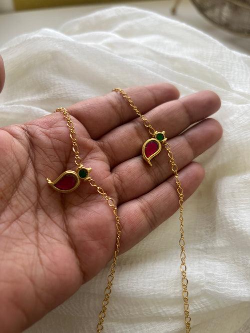 Kundan manga delicate anklets