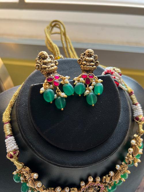 Nagas peacock kundan choker with studs