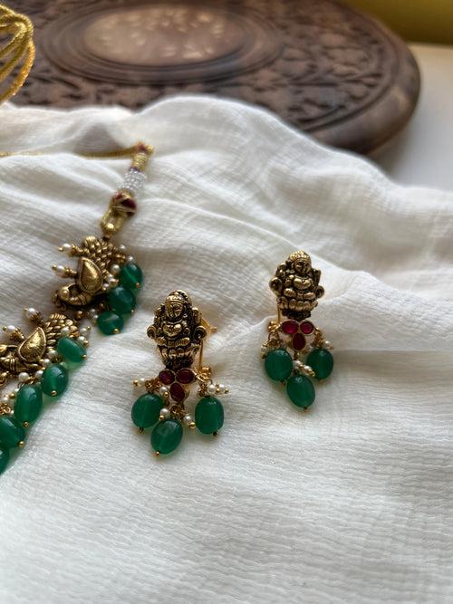 Nagas peacock kundan choker with studs