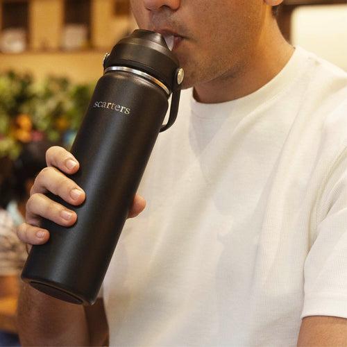 Hydrate | Water Bottle - 650 ml | Black