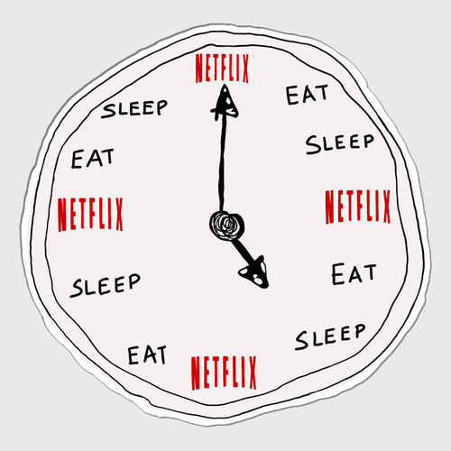 Eat Sleep Netflix Sticker