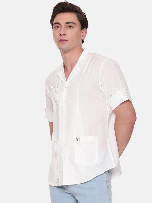 White Short Sleeve Shirt - MM0836