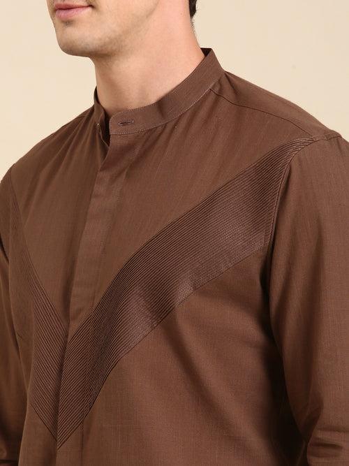 Brown Malai Cotton Shirt - MM0852