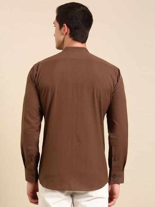 Brown Malai Cotton Shirt - MM0852