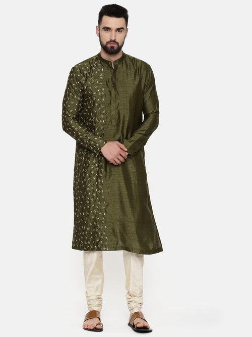 Mehendi Green Hand Emboidered Kurta - MMK0538