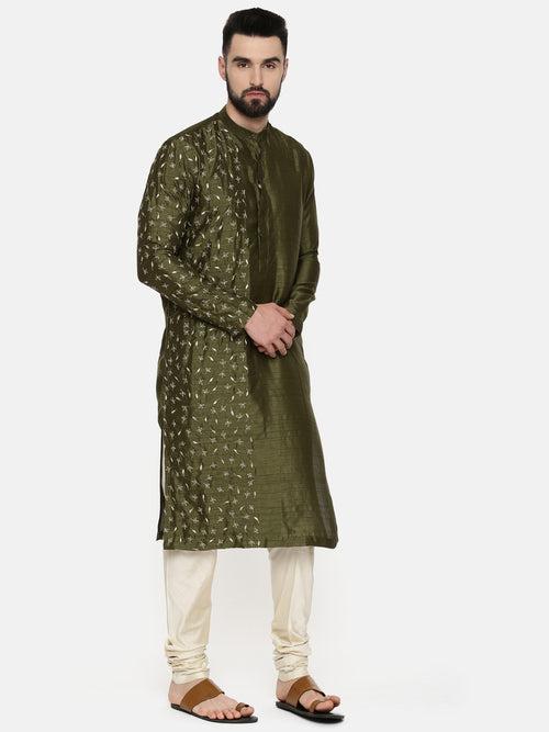 Mehendi Green Hand Emboidered Kurta - MMK0538