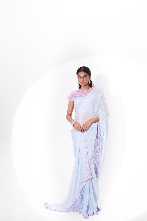 BELLA SAREE - PALE BLUE LIGHT