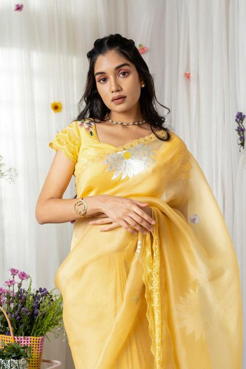 Sunshine yellow saree