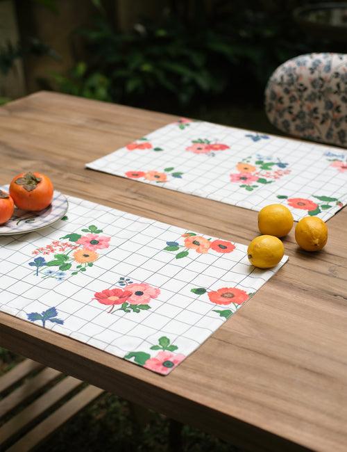 Poppy Fields Table Mats | Set of 2