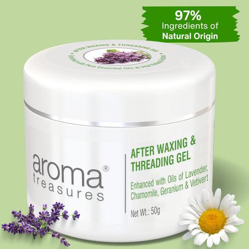 Aroma Treasures After Waxing & Threading Gel With Aloe Vera Juice & Lavender Oil (50g)