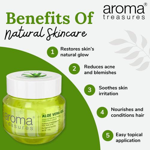 Aroma Treasures Aloe Vera Gel (Hydrating & Moisturizing Gel For Face, Body & Hair) - 125g