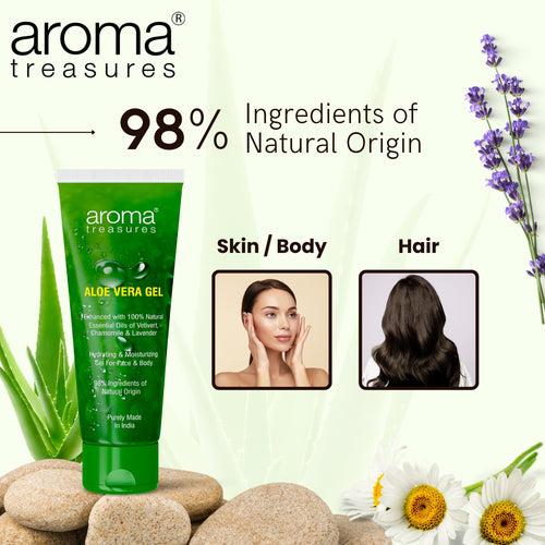 Aroma Treasures Aloe Vera Gel (Hydrating & Moisturizing Gel For Face & Body) - 150g