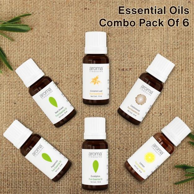 Essential Oils Combo Pack of 6 (10ml x 6)