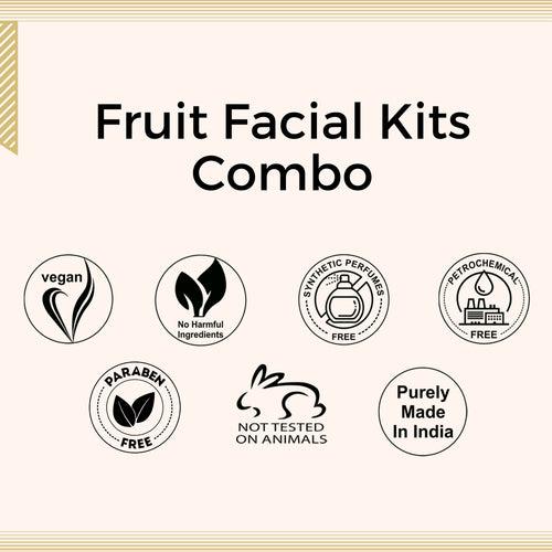 Fruit Facial Kits Combo (Watermelon, Strawberry & Blackcurrant Kit) (75g/ml)