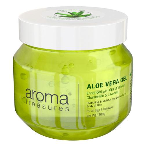 Aroma Treasures Aloe Vera Gel (Hydrating & Moisturizing Gel For Face, Body & Hair) - 500g