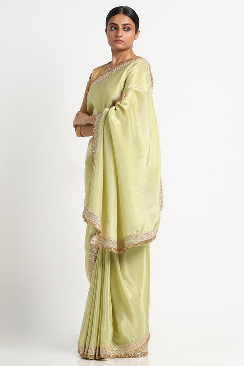 Green Tissue Zainab saree