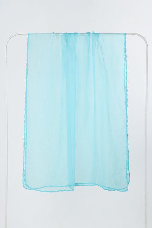 Ocean Blue Organza Kangoora Dupatta