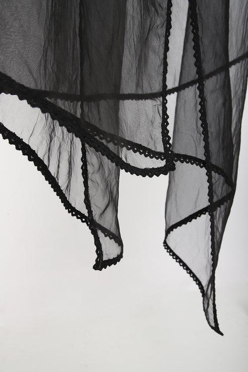 Black Organza Kangoora Dupatta