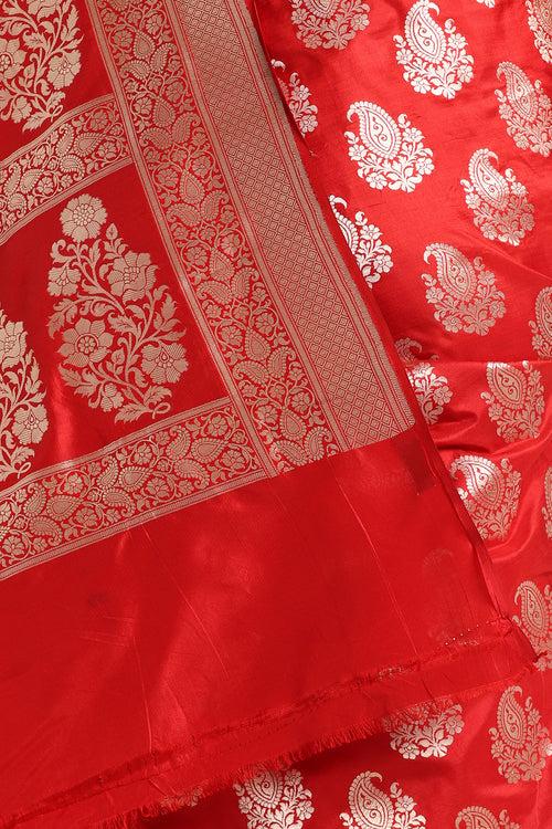 Scarlet Silk Banarasi Saree