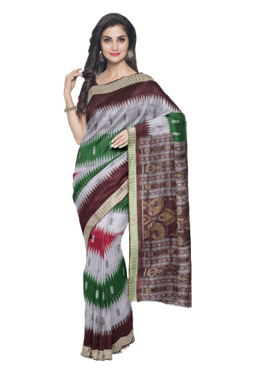 Bomkai Silk saree with blouse piece