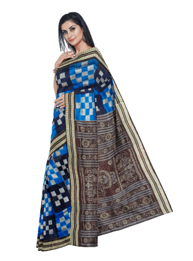 5 Kuthi Pasapali design Sambalpuri silk saree with blouse piece