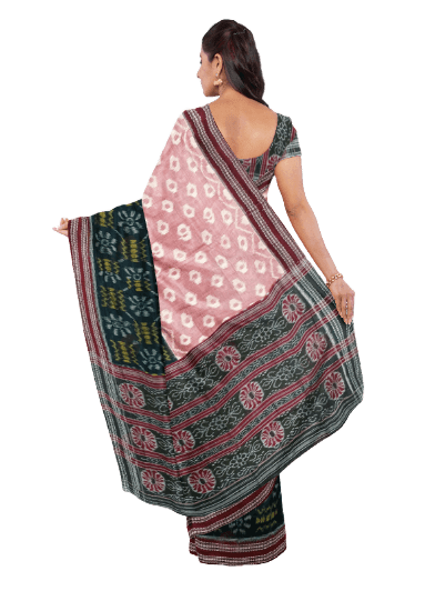 Half half design sambalpuri cotton saree