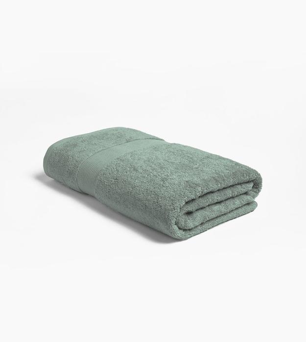 100% Organic Cotton Bath Towel, Super-soft, Luxurious, 600 GSM - Khaki Green