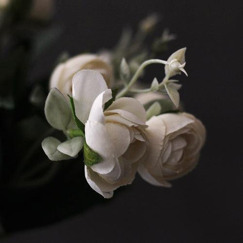 Artificial White Rose - Set of 3