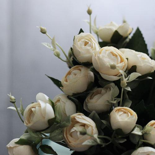 Artificial White Rose - Set of 3