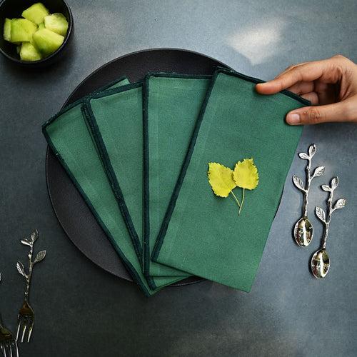 Forest Green Dinner Napkins - Set of 4