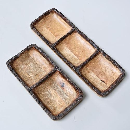 Wood Platters with Sections