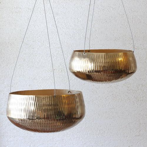 Hanging Brass Planter