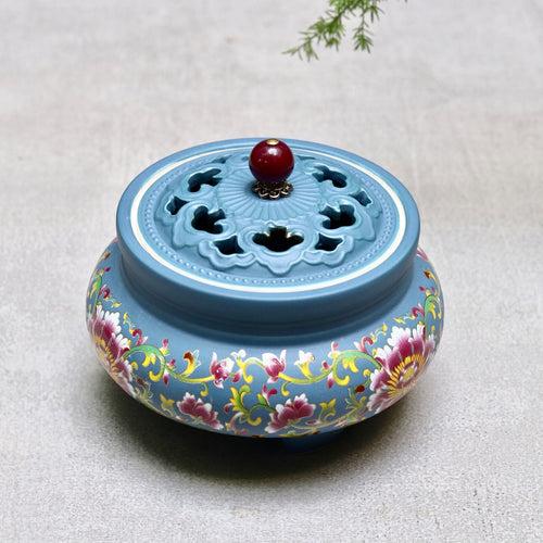 Blue Ceramic Incense Burner