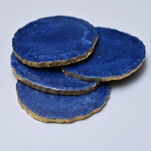 Blue Resin Coasters - Set of 4